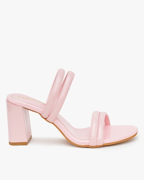 Pink block outlet heels closed toe