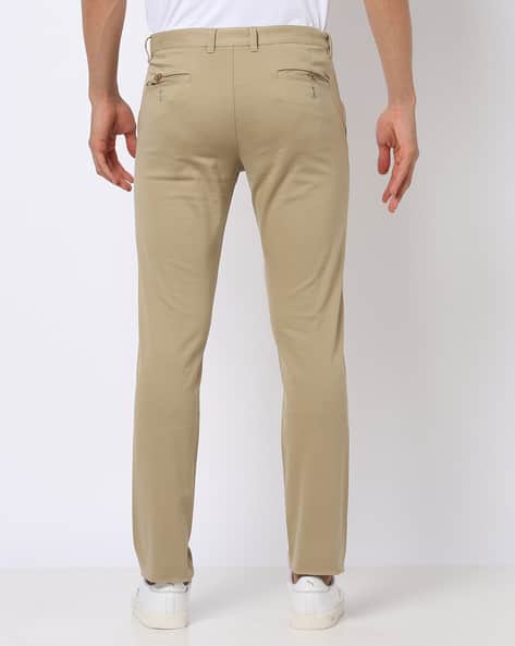 Flat-Front Tapered Fit Trousers