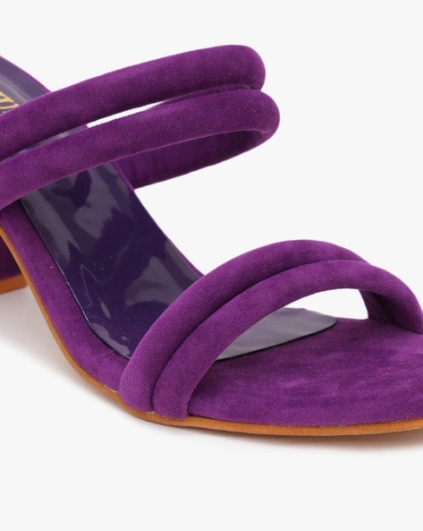 Buy Purple Heeled Sandals for Women by Fabbhue Online Ajio