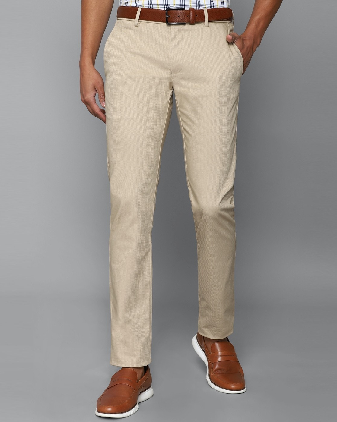 Allen Solly Formal Trousers  Buy Allen Solly Mens Olive Slim Fit Textured  Formal Trouser Online  Nykaa Fashion