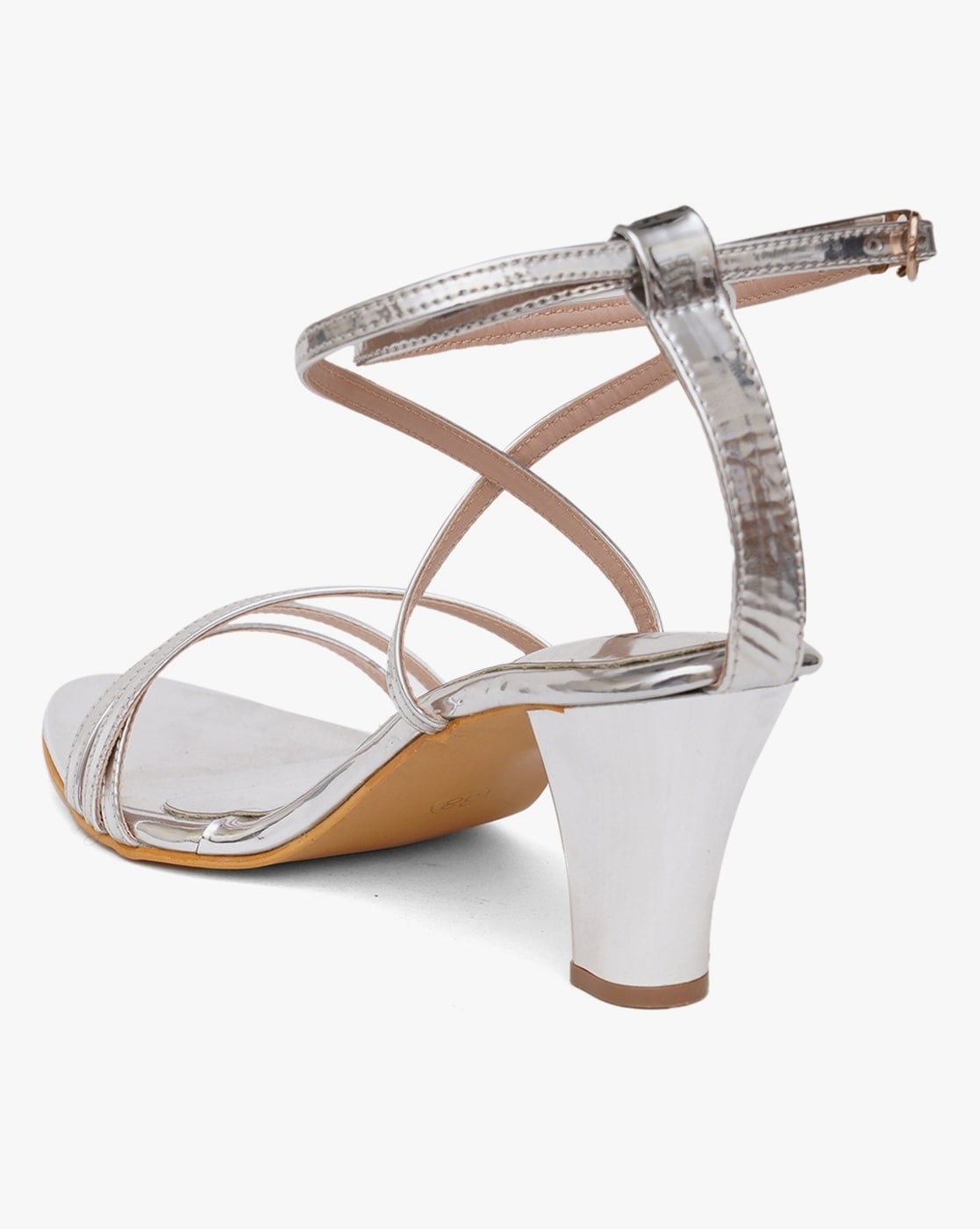 Block-heeled sandals - Silver-coloured - Ladies | H&M IN