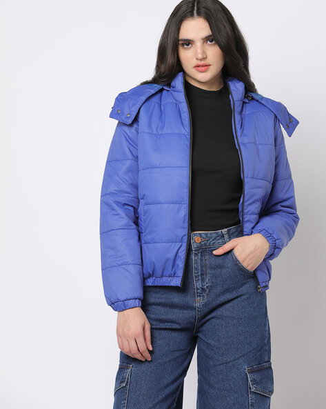 Shop Womens Blue Leather Jacket - Free Shipping - WearOstrich.com