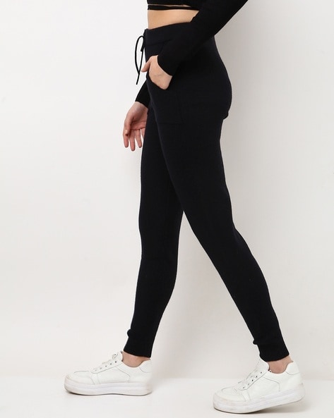 Black tight 2024 joggers womens