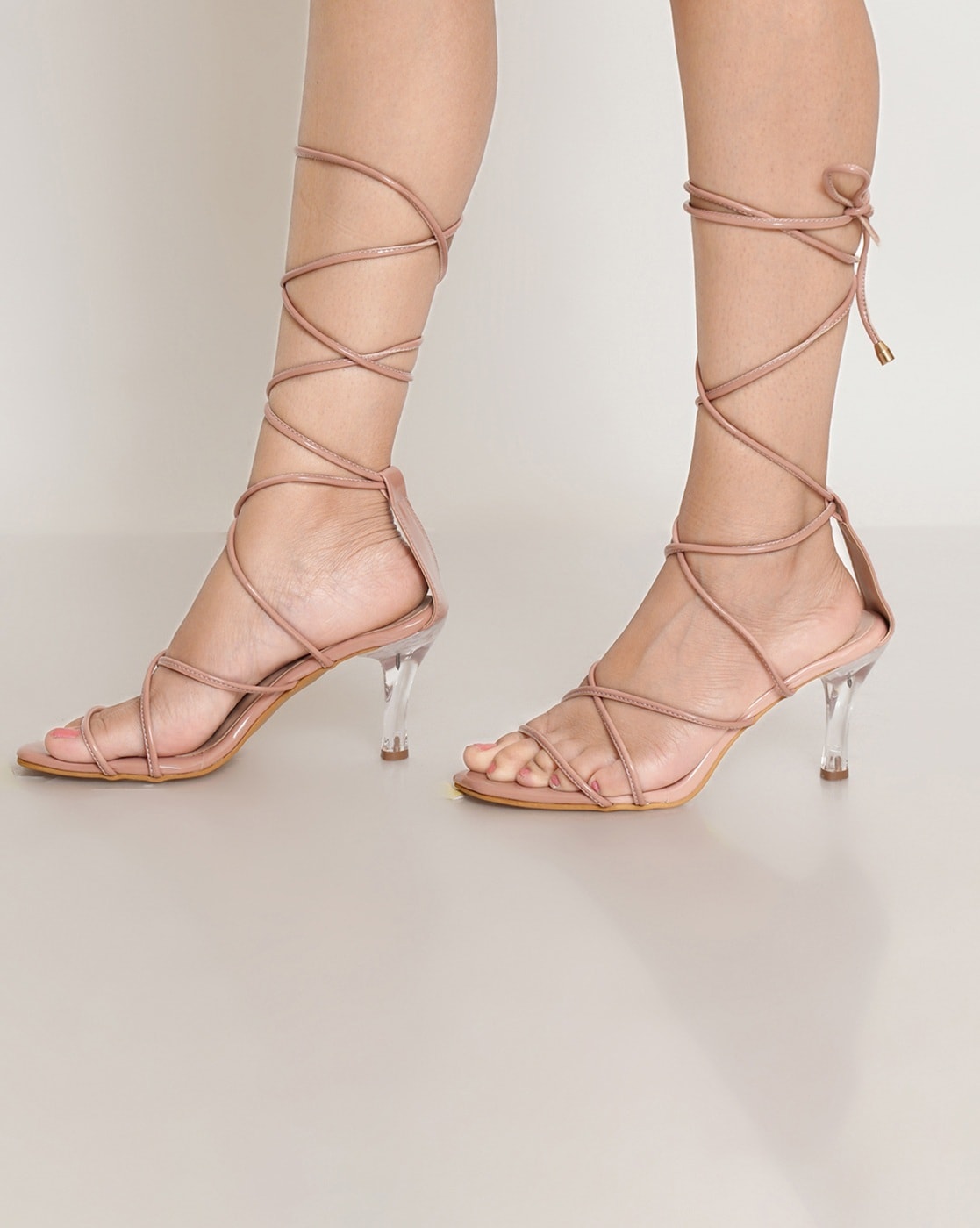 Buy Peach Brezza Multi Strap Sandals by Crimzon Online at Aza Fashions.