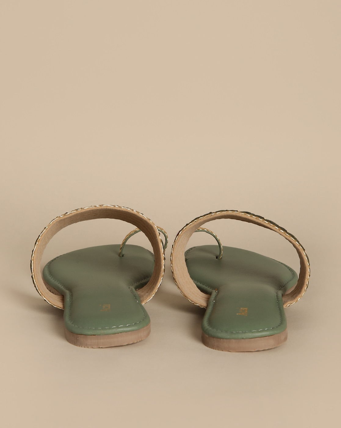 Buy Olive Green Flat Sandals for Women by Fyre Rose Online | Ajio.com