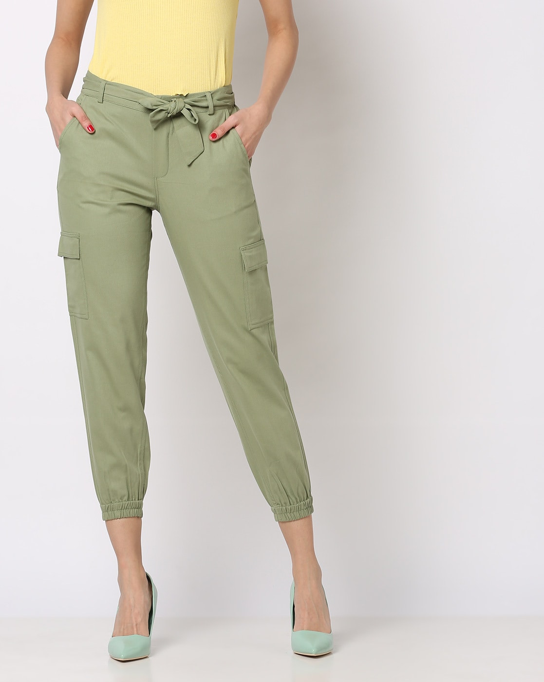 Buy Black Trousers & Pants for Women by Outryt Online | Ajio.com