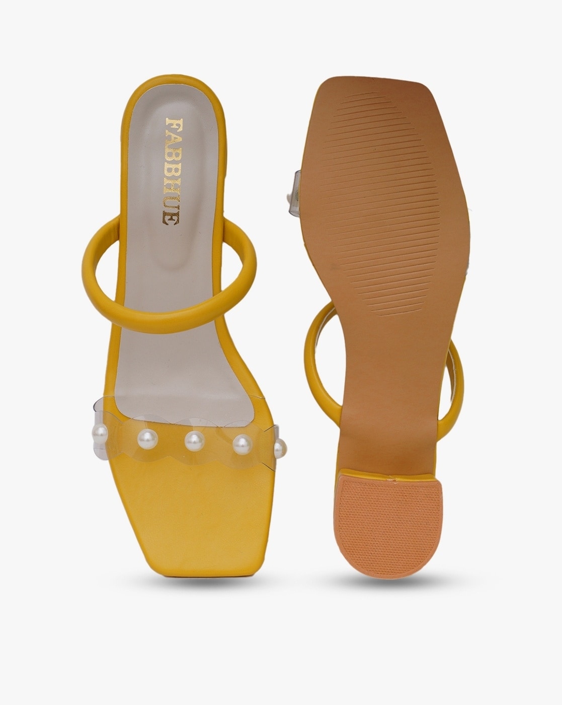 DAYFLEX Brazilian Size 6 Beige/Yellow Leather Peep Toe Slingback