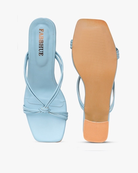 Sky blue heeled discount sandals