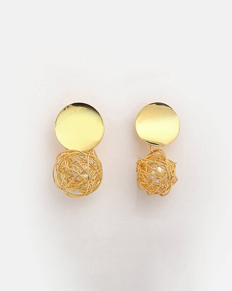 kate spade new york golden girl yellow gold plated triple ball drop earrings  | eBay