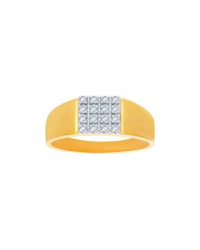 bariki jewellery Yellow Gold Stone-Studded Band Ring-picture-20
