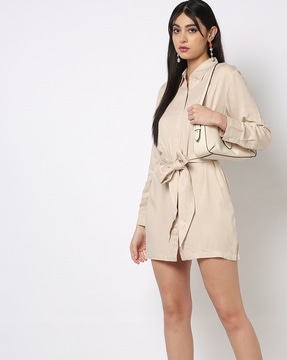 khaki shirt dress petite