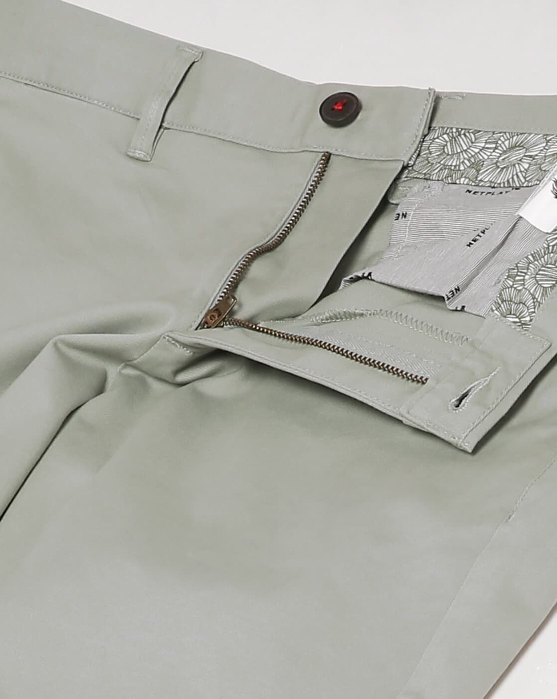 Buy Men Grey Solid Regular Fit Casual Trousers Online - 808149 | Peter  England