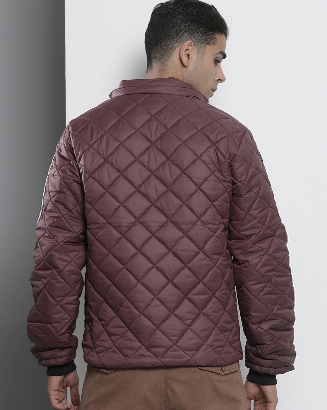 TOP Quality Fitted Mens Burgundy Leather Biker Jacket Gents Casual Lambskin  Coat | eBay