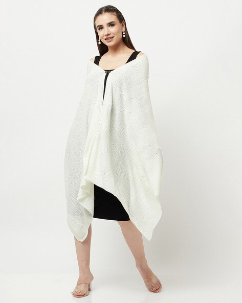 Wool Knitted Loose-Fit Shawl Price in India