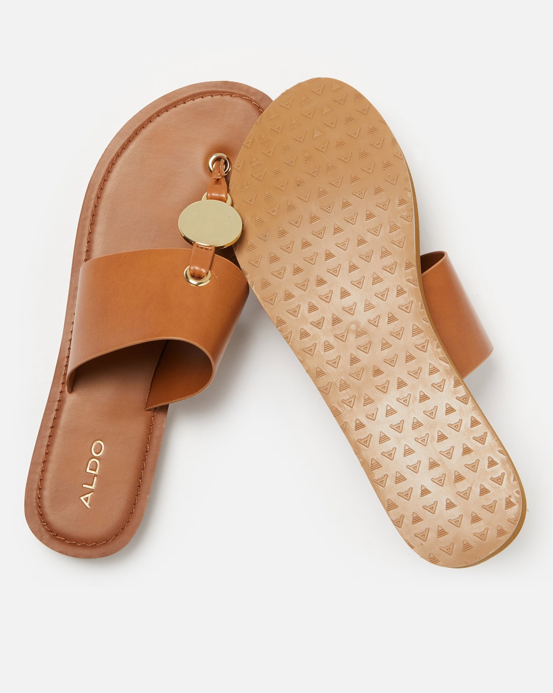 Buy Tan Brown Flat Sandals for Women by Aldo Online Ajio