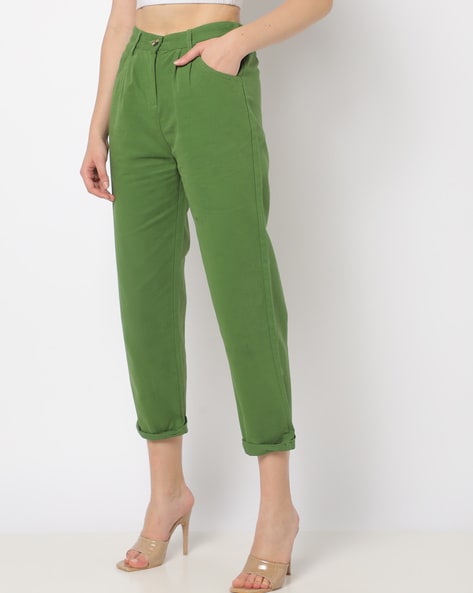 Lands' End Women's Tall Starfish Mid Rise Straight Leg Pants - Medium Tall  - Forest Moss : Target