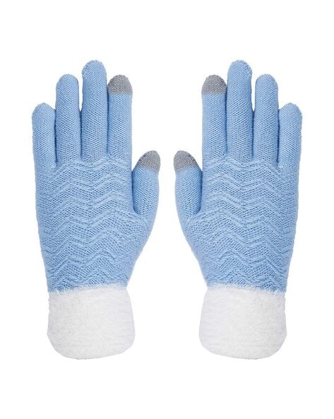 Buy Aqua Blue Gloves & Masks for Women by Loom Legacy Online