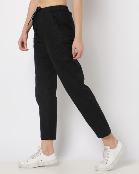 Buy Black Trousers & Pants for Women by FREEHAND Online