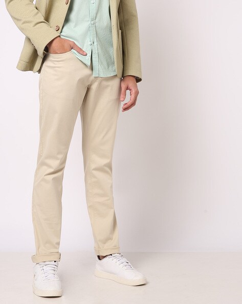 Buy Light Blue Trousers & Pants for Men by NETPLAY Online