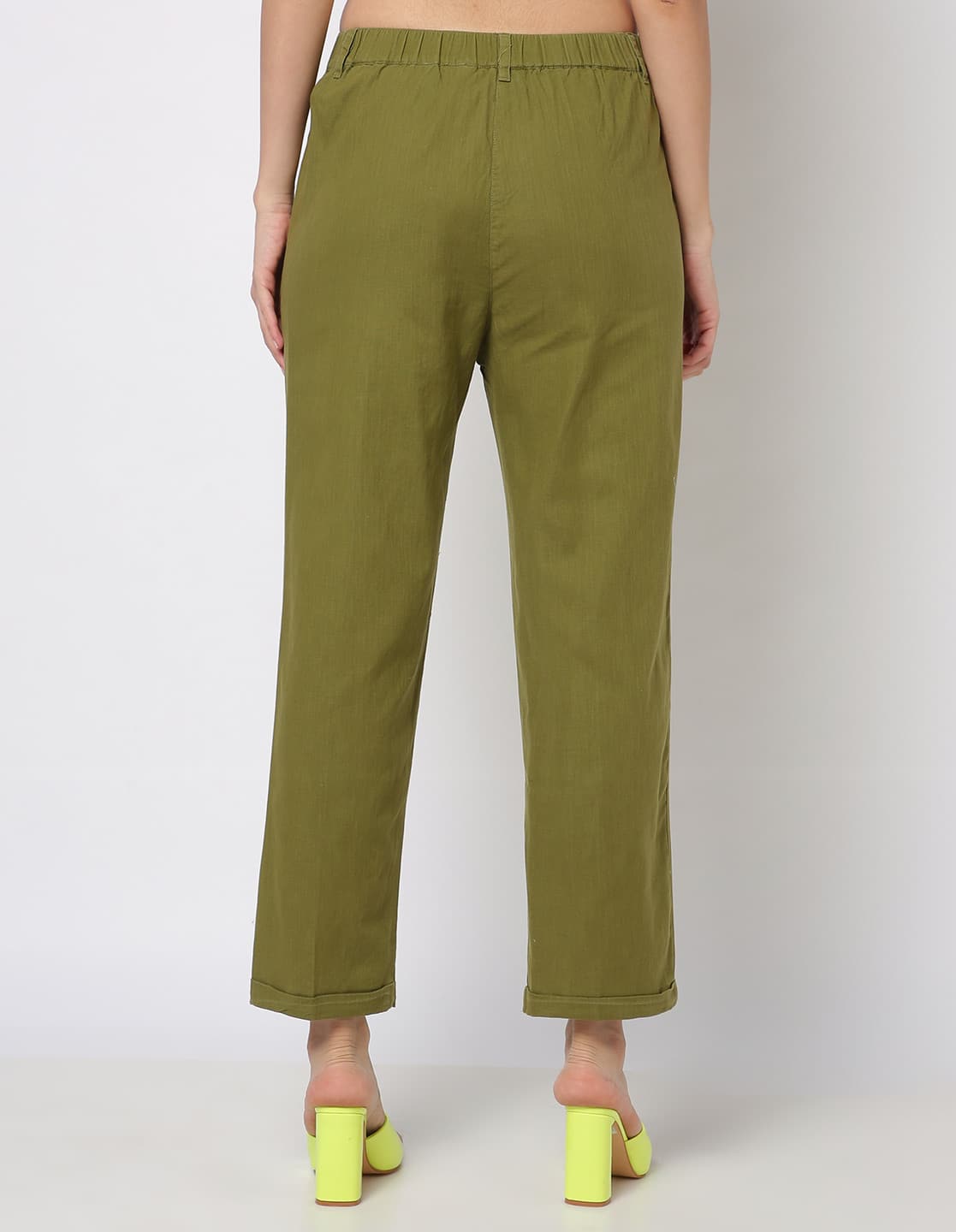 FREE WOMEN TROUSERS PANTS, GREEN, 26
