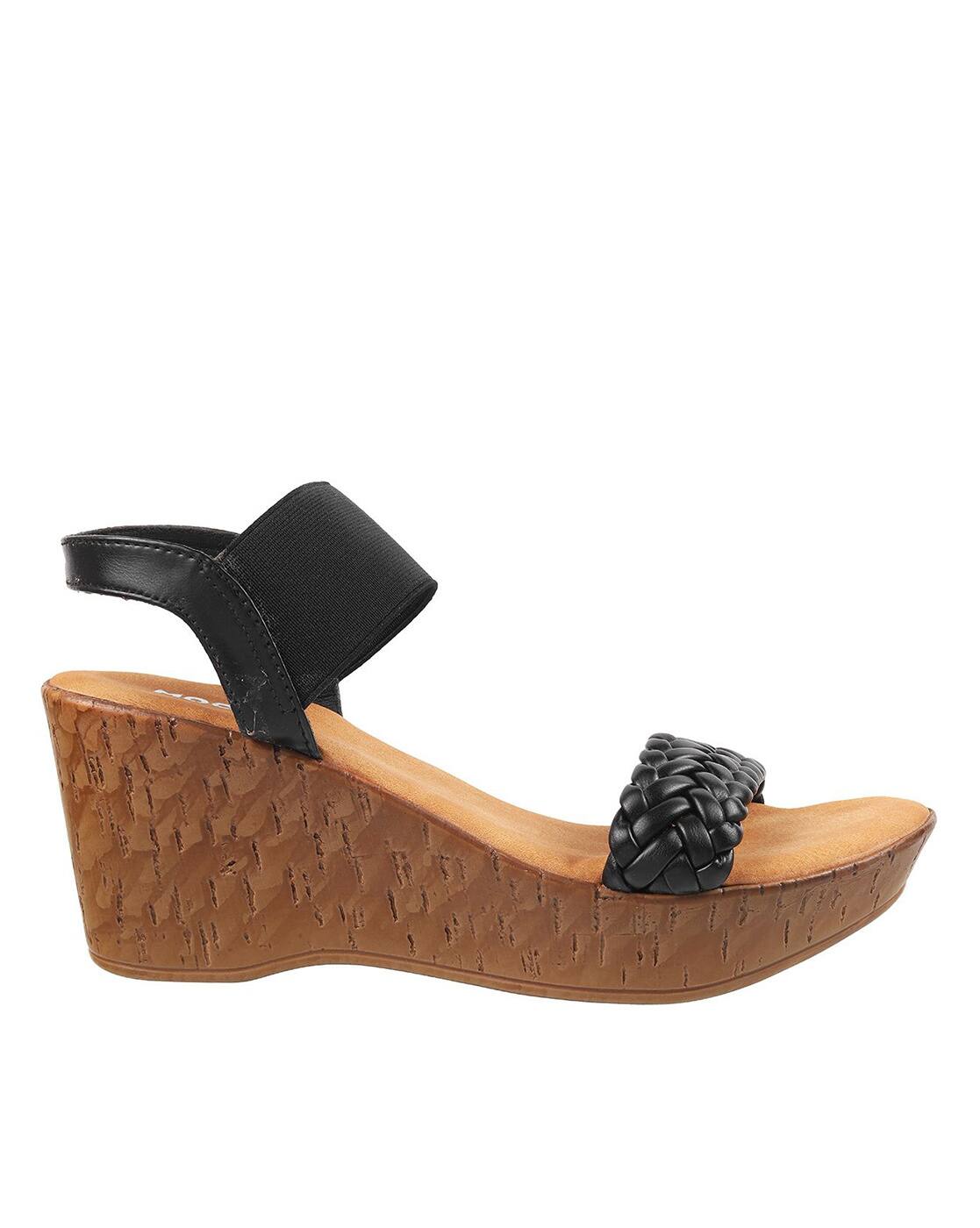 Buy Black Heeled Sandals for Women by Mochi Online | Ajio.com