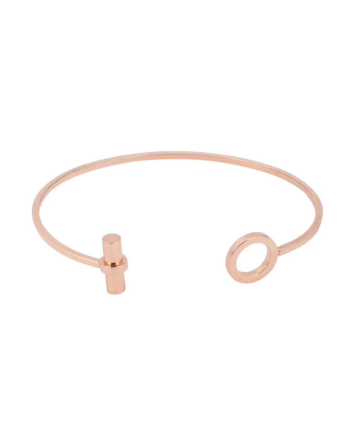 Rose Gold Bracelet for Women. Equestrian Gifts for Her. Hook Bracelet Femme  Boho Jewelry. Stackable Rosegold Modern Bangle. 