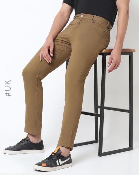 Concrete Regular Fit Dark Brown Single Pleat Trousers