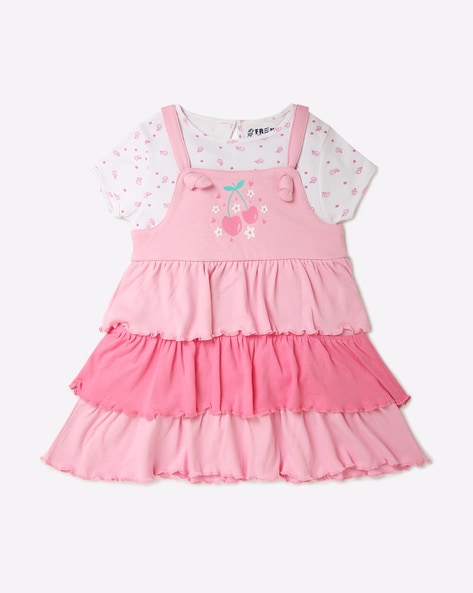 Buy Pink Dungarees for Infants by INF FRENDZ Online