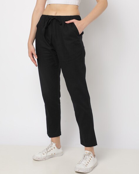 Buy Black Trousers & Pants for Women by Go Colors Online