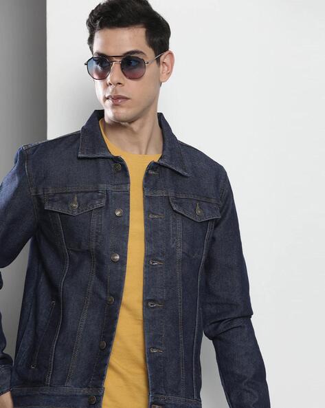 Buy Men's Blue Washed Denim Jacket Online at Sassafras