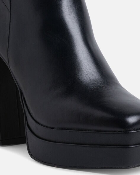 aldo black platform boots