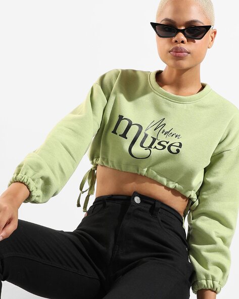 Buy Green Sweatshirt & Hoodies for Women by Campus Sutra Online