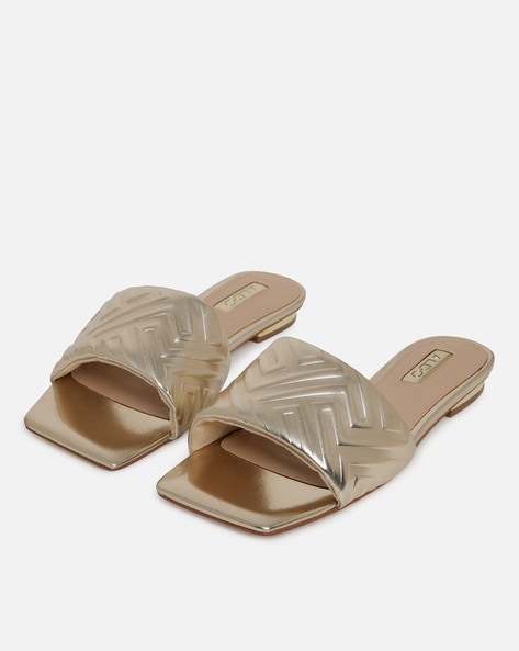 Aldo gold 2024 sandals flat