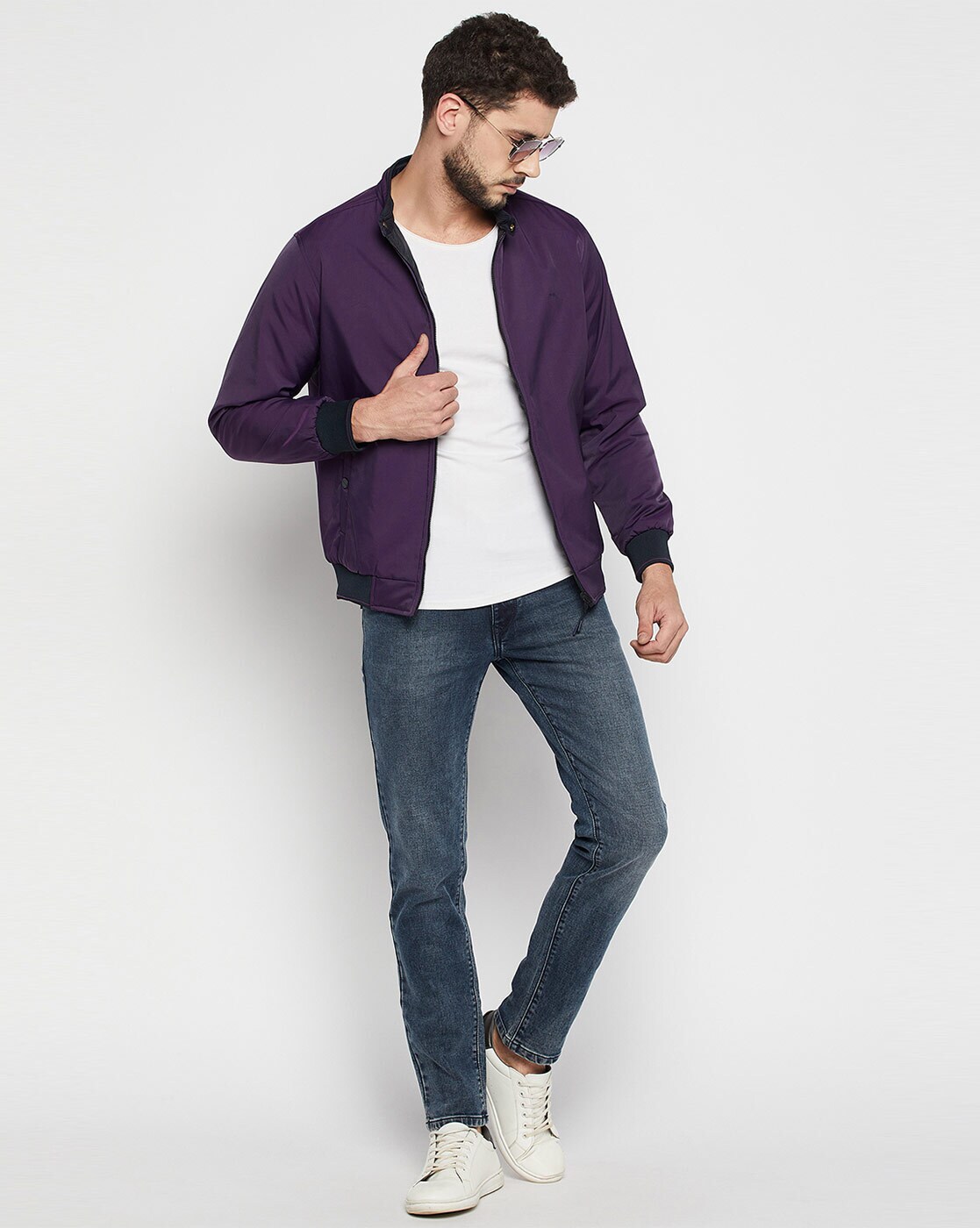 Purple on sale harrington jacket