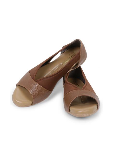 Buy Bronze Flat Sandals for Women by Doctor Extra Soft Online | Ajio.com