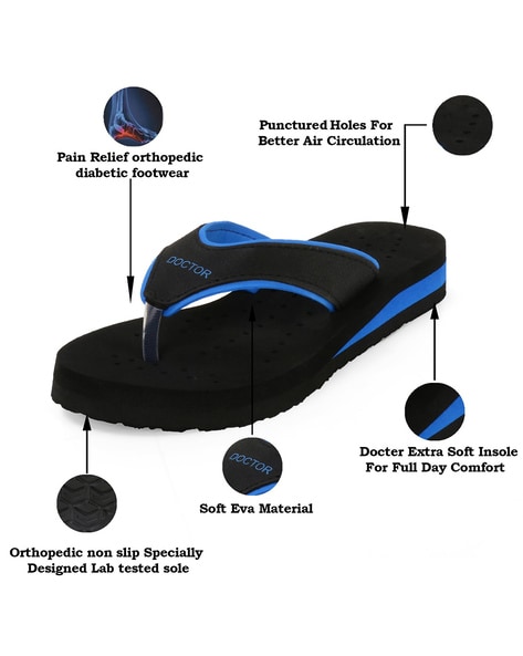 Buy Black Flip Flop & Slippers for Women by Doctor Extra Soft Online