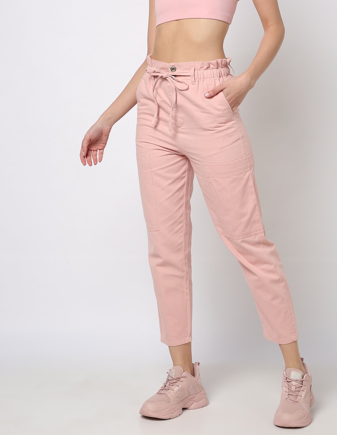 Buy Pink Trousers  Pants for Women by Outryt Online  Ajiocom
