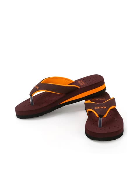 Buy Orange Flip Flop Slippers for Women by Doctor Extra Soft