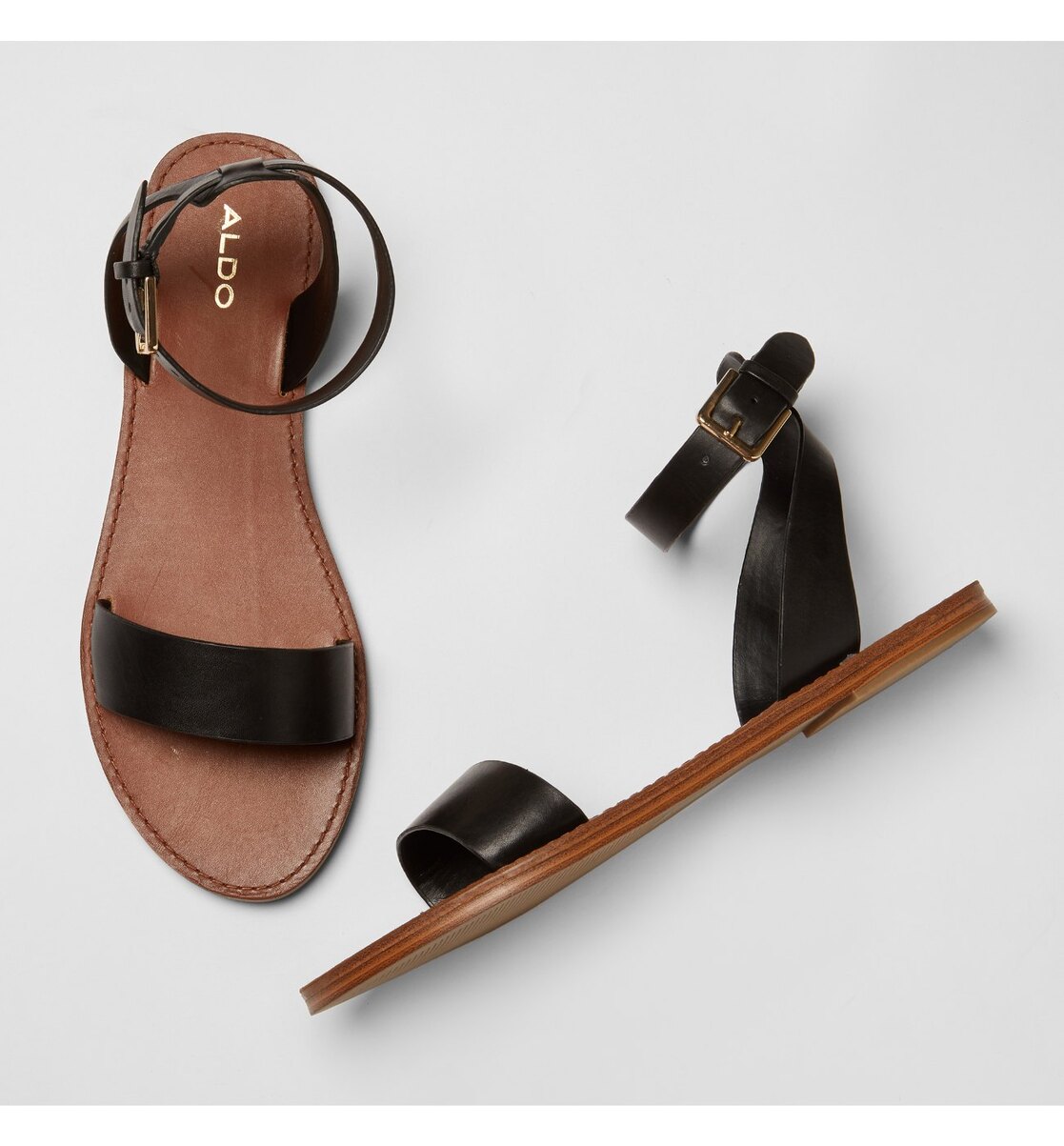 Buy Black Flat Sandals for Women by Aldo Online Ajio