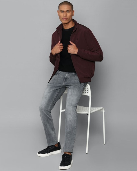 Buy Maroon & Black Jackets & Coats for Men by ALLEN SOLLY Online | Ajio.com