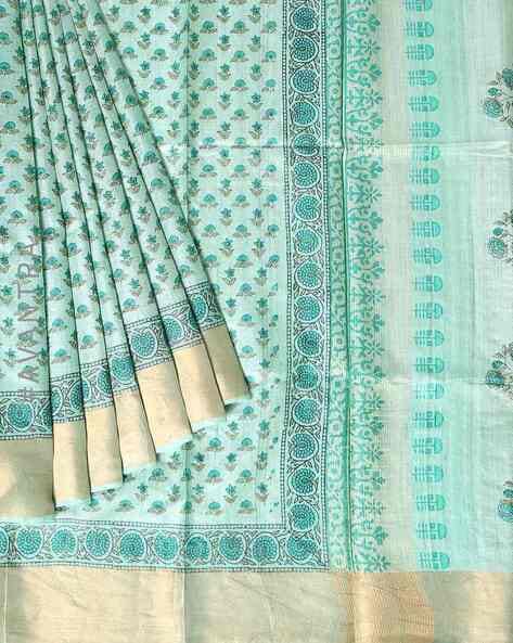 jaipuri block print pure cotton mulmul saree | Pinkcity Trade World in  Jaipur, India