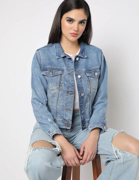 Ajio hot sale denim jacket