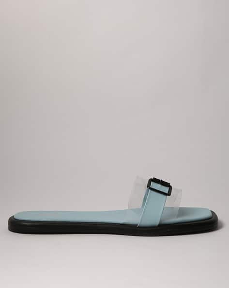 Buda Jeans Co Slip-On Sandals with Transparent Strap