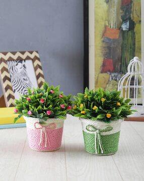 foliyaj Set of 2 Artificial Flower Plants with Pots-picture-40