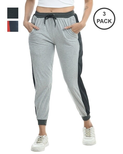Trackpants: Browse Men Light Grey::Dark Grey 100% Cotton Trackpants | Cliths