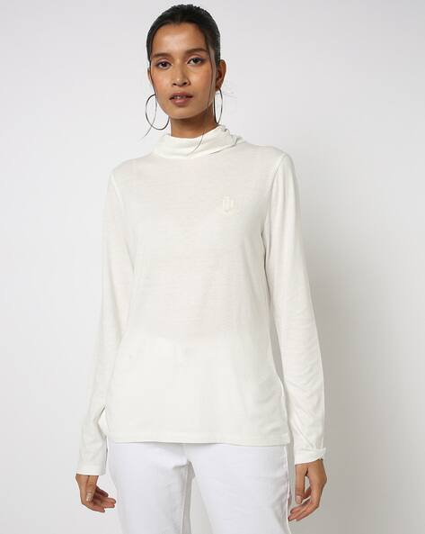 Turtle-Neck T-shirt with Full Sleeves