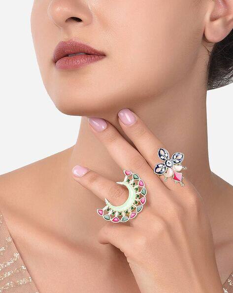 Zaveri pearls rings discount