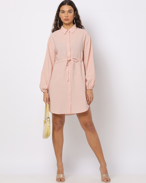 Peach hot sale shirt dress