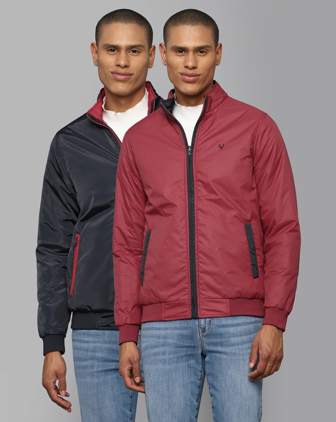 Buy Maroon Black Jackets Coats for Men by ALLEN SOLLY Online Ajio