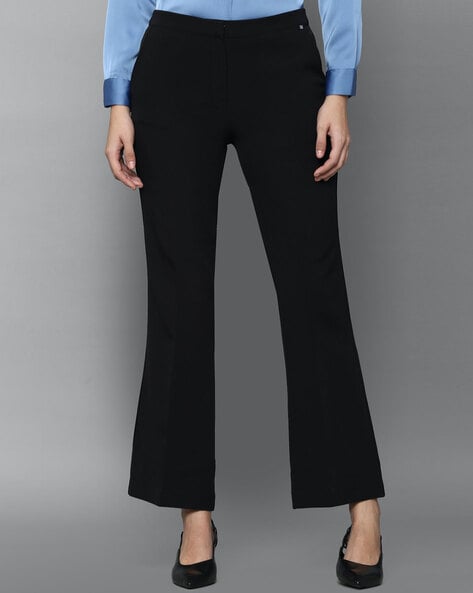 Buy Men Blue Slim Fit Solid Casual Trousers Online - 792222 | Allen Solly
